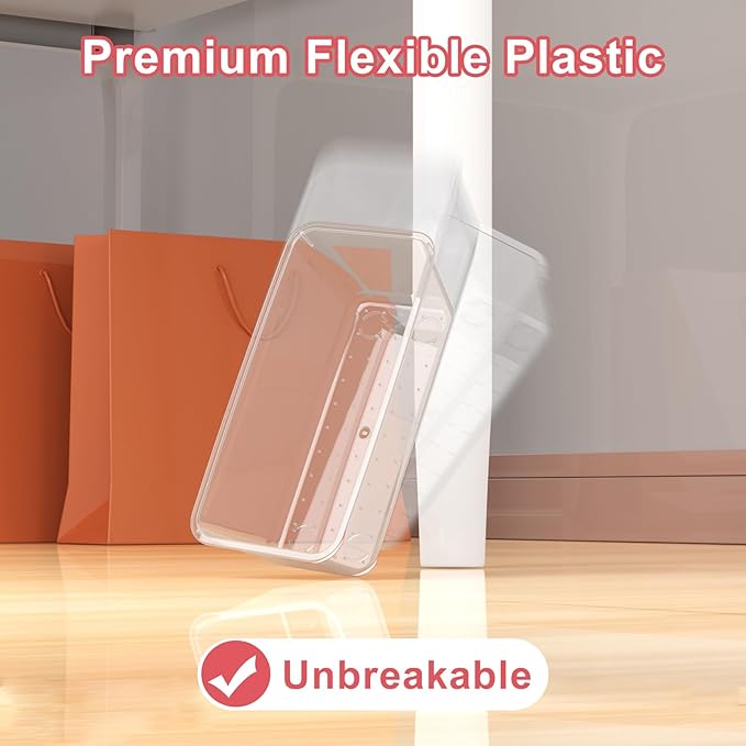 12 PCS Plastic Drawer Organizer Set, Sturdy 3-Size Makeup Vanity Desk Drawer Organizer Trays and Storage Bins for Cosmetics, Junk and Gadgets – Ideal for Bathroom, Bedroom, Office and Kitchen