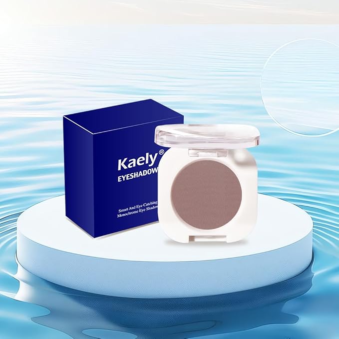 Light Cocoa Matte Single Eyeshadow, Lightweight Blendable Mini Eye Shadow for Older Women, Monochrome Eyeshadow Palette Makeup Pigmented Waterproof, Vegan & Cruelty-Free, 18