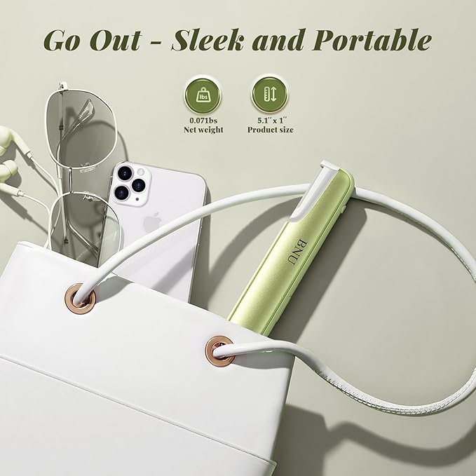 BNU Dermaplane Razor for Women, Face Razor for Women with 10 Replaceable Blades - Face Exfoliation Razor - Body Peach Fuzz Removal - Eyebrow Shaper - Sonic Edge Technology Dermaplaning Tool - Green