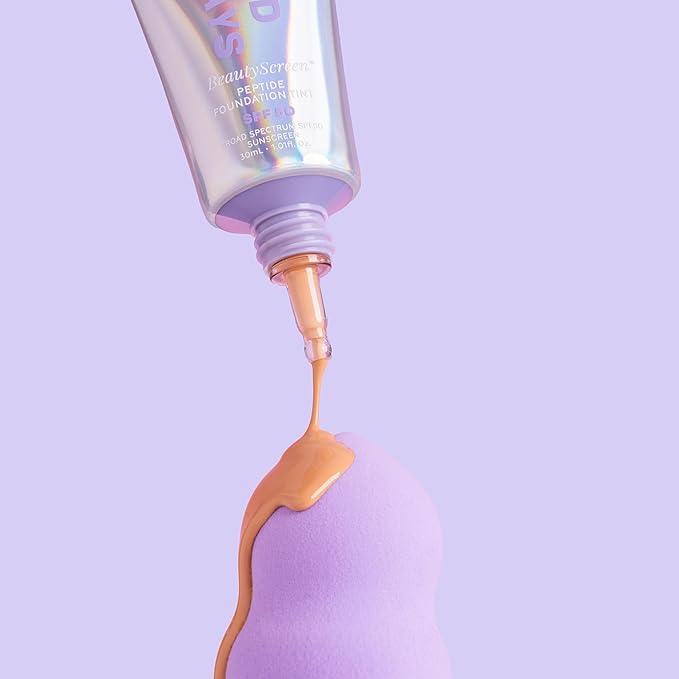 Naked Sundays BeautyScreen™ SPF 50 Mineral Peptide Foundation Tint – Skin Tint & Mineral Sunscreen | Radiant, Buildable Coverage, Acne-Safe, Infused with Peptides (2 Fair Sand, 1.01 oz)