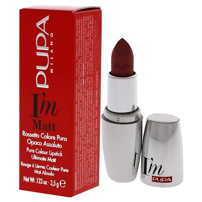 Pupa Milano I Am Matte Pure Colour Lipstick - 010 Delicate Nude for Women - 0.123 oz Lipstick