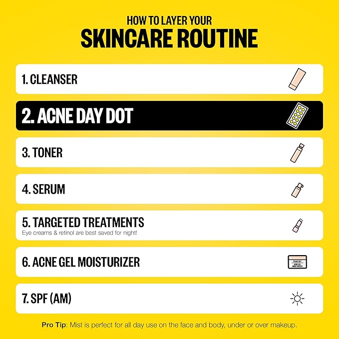 PEACE OUT Acne Day Dot, Sheer Acne Healing Dots, Virtually Invisible Wear, Hydrocolloid Pimple Patches Helps Clear Blemishes Quickly with Encapsulated Salicylic Acid, Retinol & Aloe Vera, 40 dots