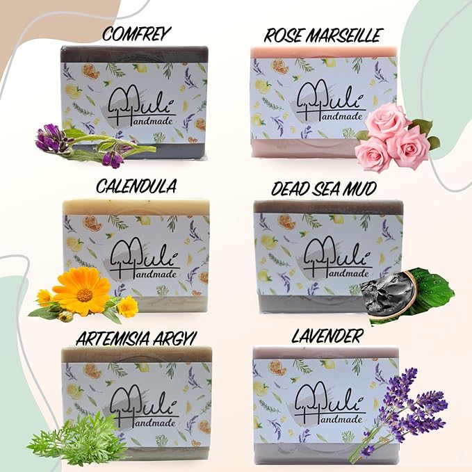 Natural Handemade Bar Soap for Men and Women with Essential oils, Scented Bar Soaps for Bath, Fragrance Regular Use Gift Set (Pack of 2) Lavender
