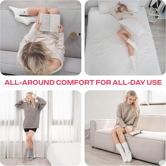 CoolMate GLOBAL Fuzzy Socks for Women Gift Box, Cozy, Soft, Comfy & Cloud-Like Socks, Plush, Durable for Spa, Home