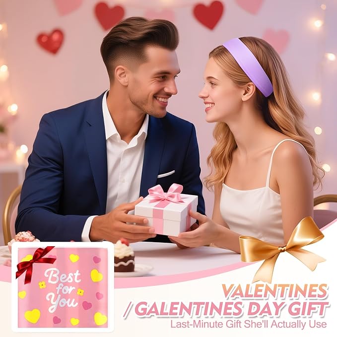 Stocking Stuffers for Teen Girls Women, 8Pcs Headbands for Women, Woman Gift for Her Neon Head Bands Hair Accessories Stretchy Soft hairband Valentines Day Gf Christmas Gifts Easter Basket Stuffers