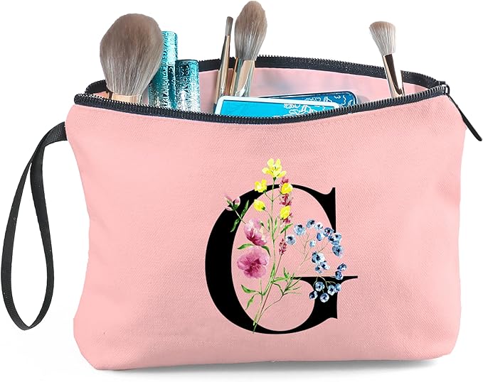 SEAMOON Maid of Honor Friendship Birthday Gifts for Women Her Aunt Sister Bridesmaid Coworkers Bride Personalized Makeup Cosmetic bag with Mirror Mothers Day Christmas Graduation G