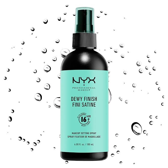 NYX PROFESSIONAL MAKEUP Makeup Setting Spray - Dewy Finish, Long-Lasting Face Mist for up to 16HR Wear, Vegan Formula, JUMBO Size
