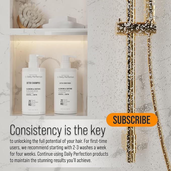 (dp) Detox Conditioner – Hydrate, Clarify & Remove Buildup, Oil & Impurities – Clean + Salon-Grade Formula with Biotin & Keratin