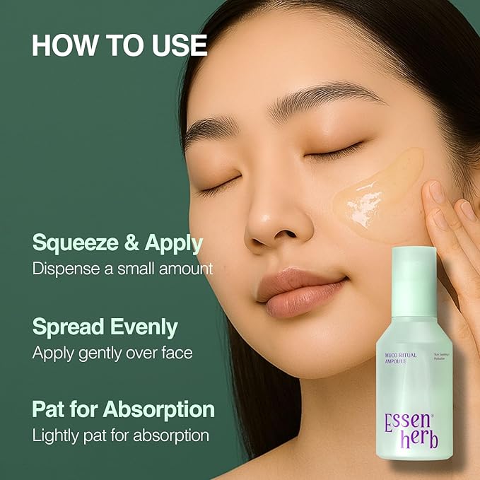 Muco Ritual Ampoule – Korean Vegan Skincare Facial Serum with Aloe Polysaccharides – Lightweight Hydrating Ampoule for Delicate, Dry & Visibly Stressed Skin – 4.05 fl oz (120ml)