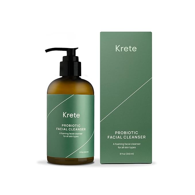 krete Probiotic Facial Cleanser 30-Second Routine for Glowing, Healthy Skin – 8 Ounces of Perfect Care for All Skin Types