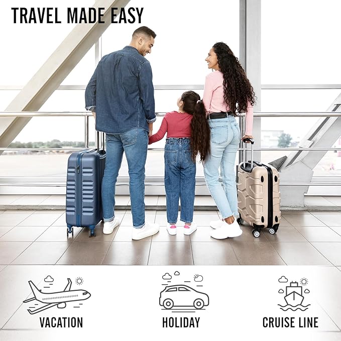 Veken 10 Set Packing Cubes for Travel Essential, Suitcase Organizer Bags in 4 Sizes, Carry-On Luggage Accessories with Large Laundry & Hanging Toiletry Bag, Must-Have for Airplane, Road Trip & Camping