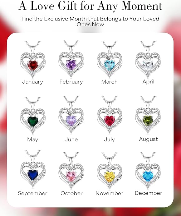 S925 Sterling Silver Necklace for Women, Wife Jewelry Rose Gold, Mom Birthday Valentines Mothers Day Gifts, Girlfriend Necklaces, Daughter Heart Jewel, Anniversary for Her