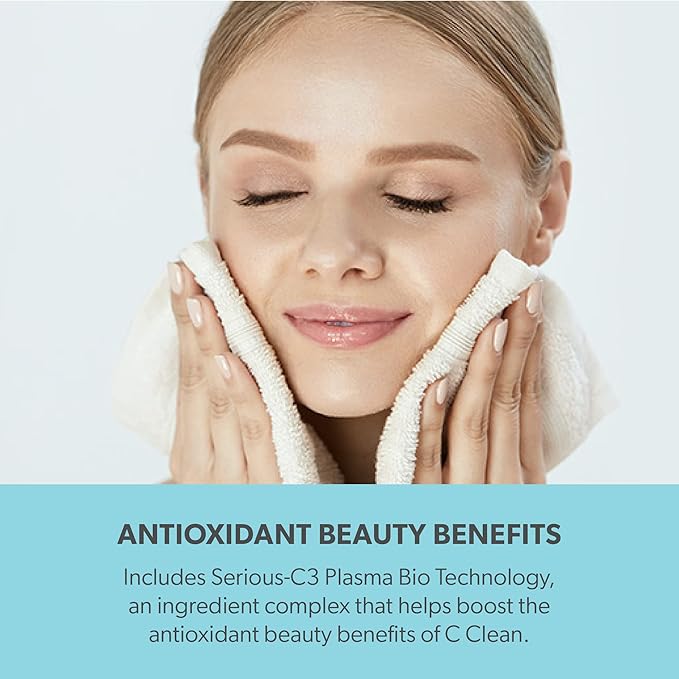 Vitamin C & Collagen Skin Care Set - Reduce Wrinkles, Brightening - C-Restore Night Cream Moisturizer for Face, Eye Treatment Gel & C Clean Face Cleanser - Deep Hydration - Serious Skincare C3