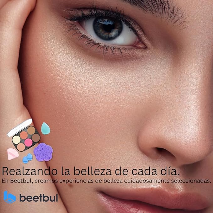 Makeup Kit Bissú 6‑Color Palette + Velvet Puff + 2 Finger Puffs + Makeup Sponge + Exfoliating Sponge (4 Styles) (02 La de Cajón)