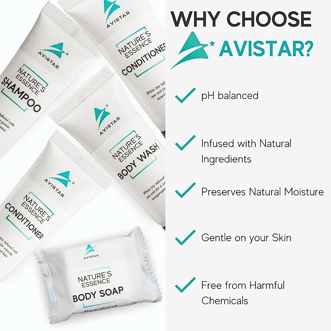 180 Piece Hotel Soap & Bulk Toiletries - Travel Essentials for Hosts & Guests - Hotel Shampoo & Conditioner Supplies for Guests, Hotel Toiletries Bulk Set, Mini Bulk Travel Size Toiletries