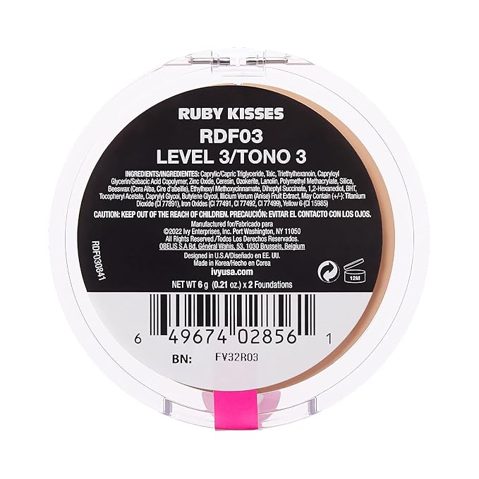 Ruby Kisses 3D Face Creator Cream Foundation & Concealer, 12 Hours Long Lasting, Medium to Full Coverage, Non-Greasy, Ideal for Makeup & Contour Palette (Level 3)