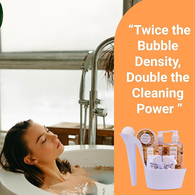 Luxury Spa Gifts for Women – 8 Pc Vanilla Scented Bath and Body Set with Bubble Bath, Lotion & More – Luxury Self Care Kit for Wife, Mom, Girlfriend, Birthday Gifts for Women by Draizee