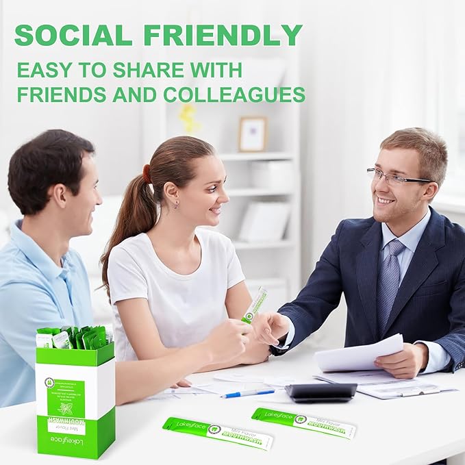 Mouthwash, 30 Packets Travel Mouth Wash for Adults, Travel Size Mouthwash Alcohol Free, Mini Mouthwash for Travel Essential, TSA Approved Mouthwash Bulk Pocket Size On The Go,Mint,11ml/0.37FL.OZ Each