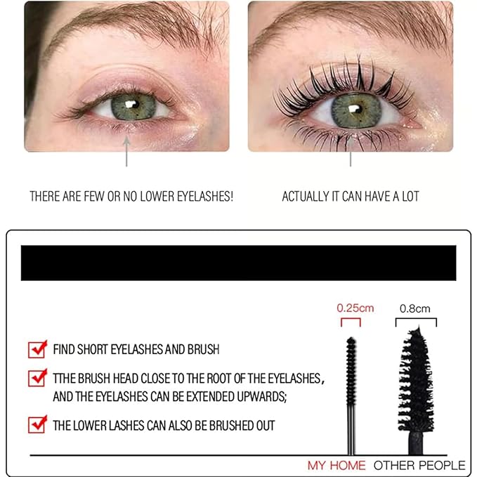 2Pcs Filterseed Mascara,Tubing Mascara Lengthening,Thick, Curling,Waterproof, Sweat-proof, Lengthening, Non-smudged