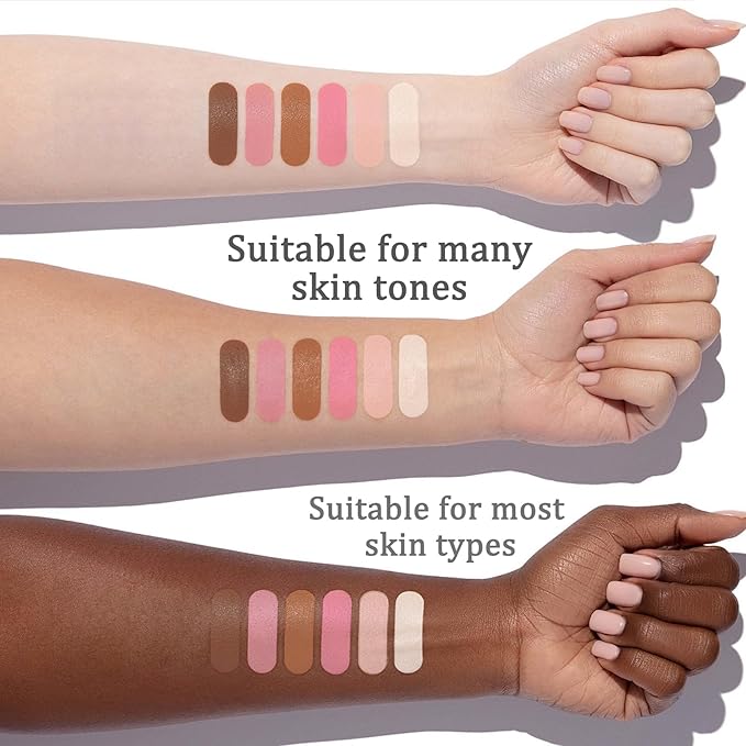 6PCS Face Contour Stick Makeup Kit,Shades with Highlighter Makeup,Blush for Cheeks and Bronzing Stick,Perfect to Sculpt the Face,Waterproof Lightweight Contour Kit with Make Up Sponges