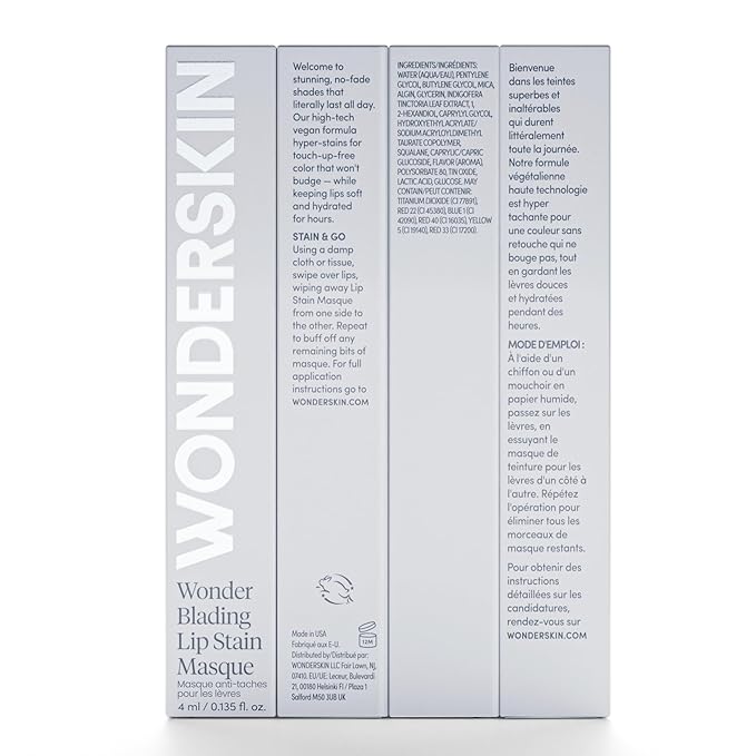 Wonderskin Wonder Blading All Day Lip Stain Peel Off Masque - Long Lasting, Waterproof and Transfer Proof Pink Lip Tint, Matte Finish Peel Off Makeup (Darling Masque)
