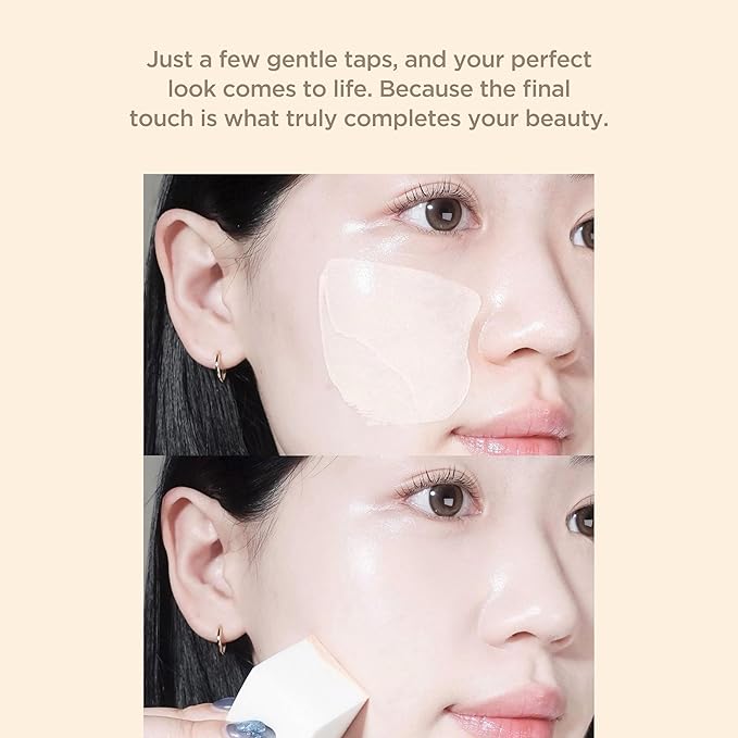 Piccasso Base Layering Set – FB17 Foundation Brush + 6P Latex Round Makeup Sponges, Professional Korean Beauty Tools for Flawless Base, Dewy & Matte Finish, Seamless Blending Kit