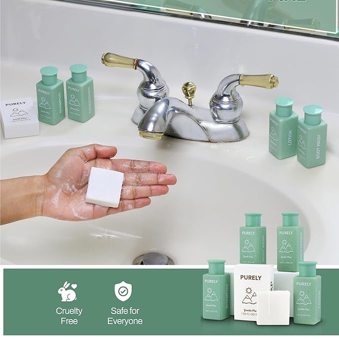 150 piece set | Hotel Soaps and Toiletries Bulk set | Airbnb Essentials for Hosts | Mini Travel Size Shampoo and Conditioner Sets | Bulk Travel Size Toiletries | Homeless Supplies Bulk Amenities