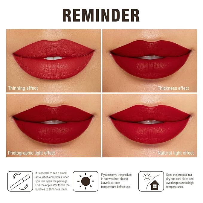 MAKI YIKA Magenta Lipstick for Women Color Stay Long Lasting Lipsticks, No Smudge Matte Liquid Red Lipstick Transferproof Cruelty-Free Lip Color | Magenta