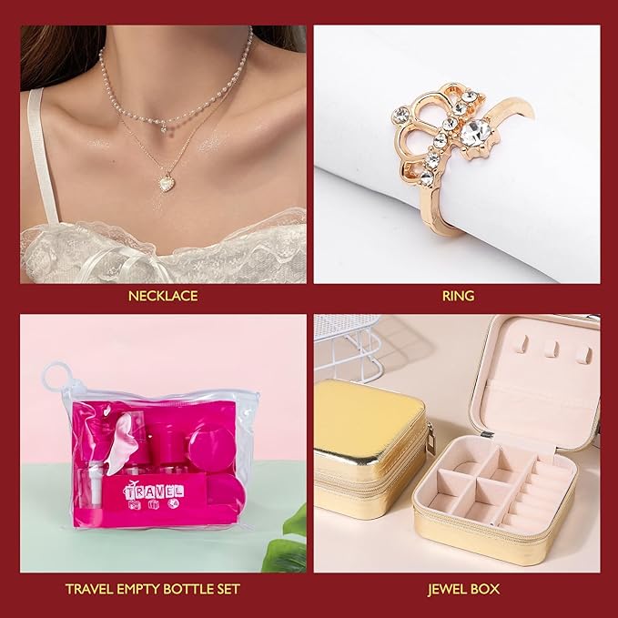 21Pcs Bath and Body Gift Basket Set for Women Christmas Gifts- Rose Vanilla XL Spa Gift Basket for Women Gifts| Bath Gift Set Home Bath Spa Self Care Kit - Thank You, Birthday Spa Gift Baskets