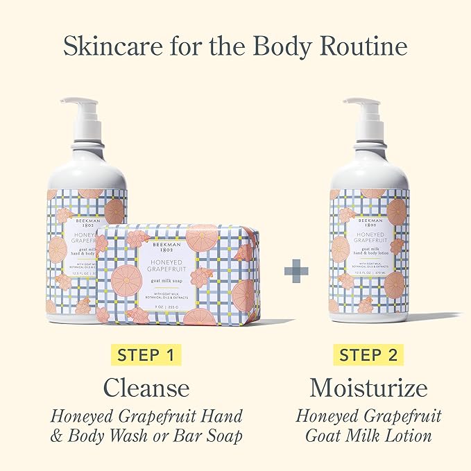 Beekman 1802 Goat Milk Hand Wash, Honeyed Grapefruit - Scented - 12.5 oz - Cleanses, Softens & Nourishes Skin - Rinses Away Impurities - Good for Sensitive Skin - Cruelty Free