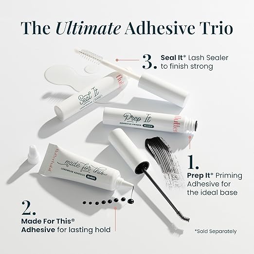 Made for This Eyelash Extension Adhesive - All-Day Hold Lash Cluster Glue for Effortless, Long-Lasting, Stunning Lashes - All-in-One Lash Glue (Black)