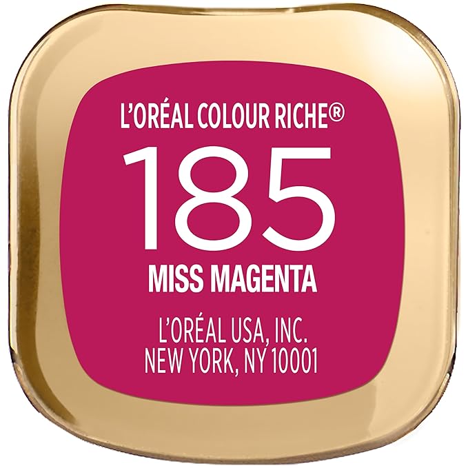 L’Oréal Paris Colour Riche Original Creamy, Hydrating Satin Lipstick with Argan Oil and Vitamin E, Miss Magenta , 1 Count