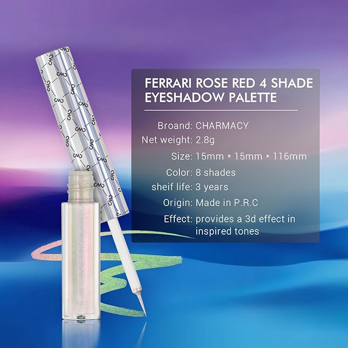 CHARMACY Chameleon Eyeliner Liquid Liner, Glitter liquid eyeliner waterproof, Metallic Intense Color Shifting Colorful Eyeliner, Long wearing,Ultra-Fine Tip Smudge-proof,YELLOW GREEN INDIGO 906