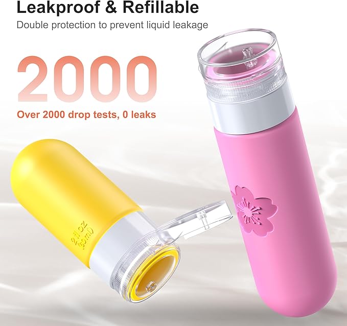 20Pack Travel Bottles for Toiletries, Silicone TSA Approved Travel Size Containers, Travel Essentials Leak Proof Refillable Liquid, Travel Shampoo and Conditioner Bottles