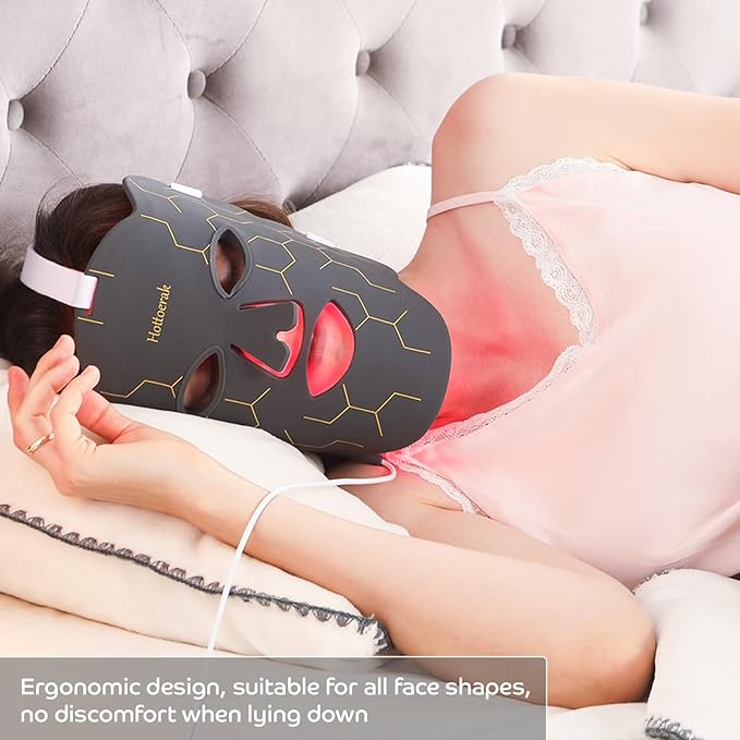 Red Light Therapy for Face, LED Red Light Therapy Mask 660nm & 850nm Wavelength for Home Use