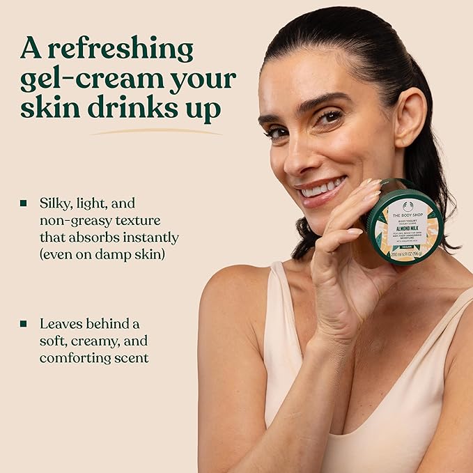 The Body Shop Almond Milk Gift Set - 3 Piece Set, Shower Cream, Body Yogurt, Hand Balm,Vegan