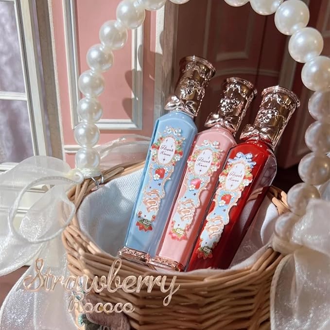 Flower Knows Strawberry Rococo Cloud Lip Cream,Velvety Matte Liquid Lipstick,Red Lipstick,Long Lasting Lip Stain,Kiss-proof Blurred Lipstick for Girls&Women,0.12 Fl Oz(S08 Velvet Redwood)