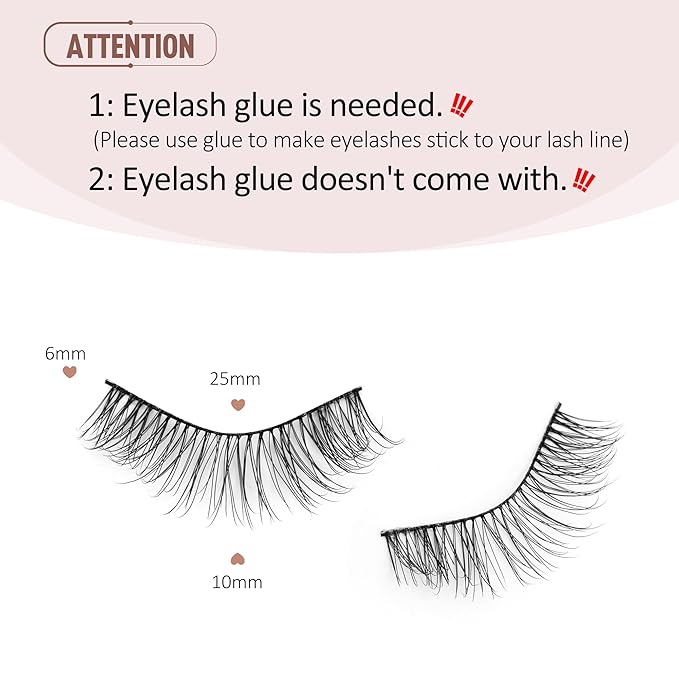 Onlyall Wispy Lashes Natural Flared False Eyelashes Fake Lashes DK45