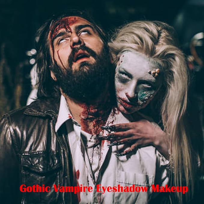 MEICOLY Black Single Eyeshadow,Pressed Powder Matte Eye shadow,Ash Eye Black Special Effects Powder,Opaque Vegan Cruelty Free Eyeshadow for Halloween Goth Gothic Skull Makeup,Day & Night