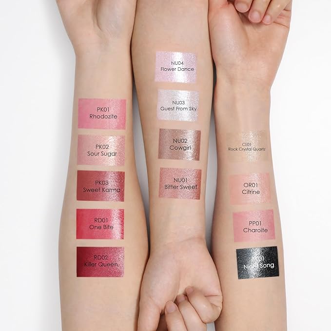 FOCALLURE Moisturizing Shiny Lipstick,Pearl Shimmery Finish,Hydrating Tinted Lip Balm with Creamy Texture,Long Lasting High Pigmented Lip Stain,Bitter Sweet