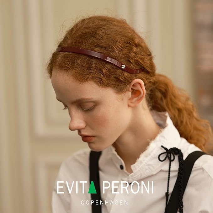 EVITA PERONI Hair Band, Wine Red, Comfortable Headbands for Women, Fashion Thin Headbands Non Slip, Designed for Eyewear No Pressure, No Headache, Hair-Wear Accessories for Glasses, Ideal Gift for Her