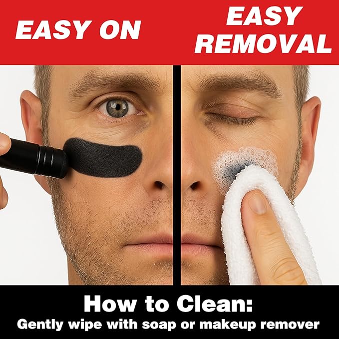 5PCS Eye Black Stick, Sports Face Body Paint for Football, Baseball, Softball – Anti Glare Under Eye Stick – Oil Based Black Face Painting Kit for Halloween Skull Skeleton Costume Cosplay Makeup