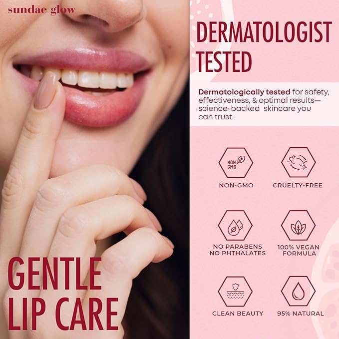 Mango, Vanilla & Watermelon Duo Lip Mask & Scrub - Dermatologist Tested, Anti-Aging, Korean Skin Care, Deep Hydration - Smooth, Soft & Plump Lips - Clean Beauty, Vegan, Non-GMO - 1 Pack