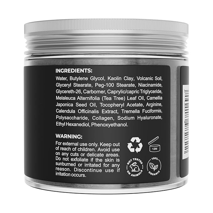 Hangover Detox Clay Mask for Men – Collagen Face Mask for Tired & Oily Skin – Recovery & Deep Pore Cleanser – 8.8 oz