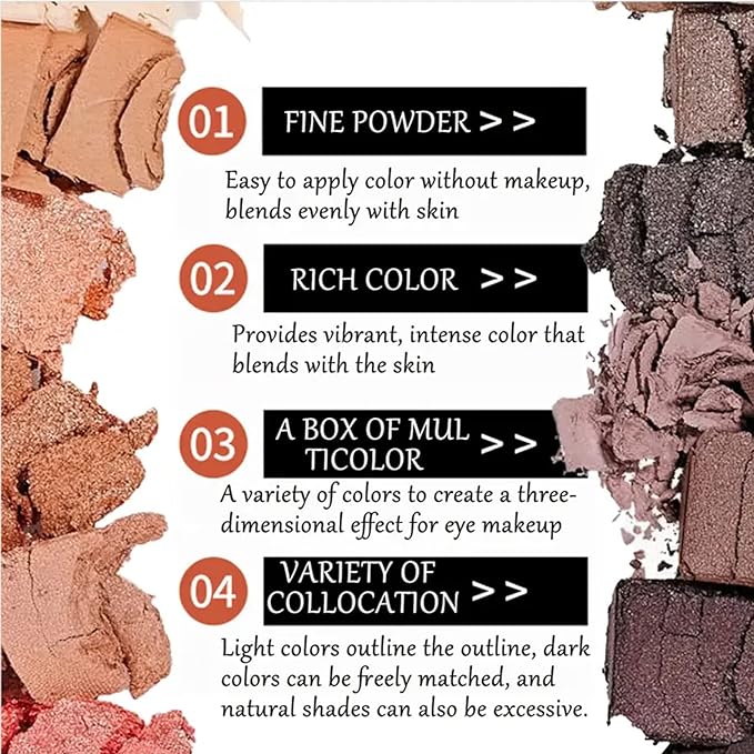 12-Color Nude Eyeshadow Palette - Natural Nude Matte & Shimmer Glitter Pigment Eye Shadow Palette Set - Waterproof Smokey Professional Beauty Makeup Kit (B Shimmer)