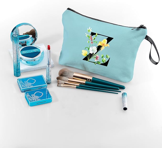 Birthday Friendship Bridesmaid Team Gifts for Employees Women Mom Girl Daughter Teenage Personalized Make up Cosmetic Bag Travel with Mirror Mothers Day Christmas Graduation Z