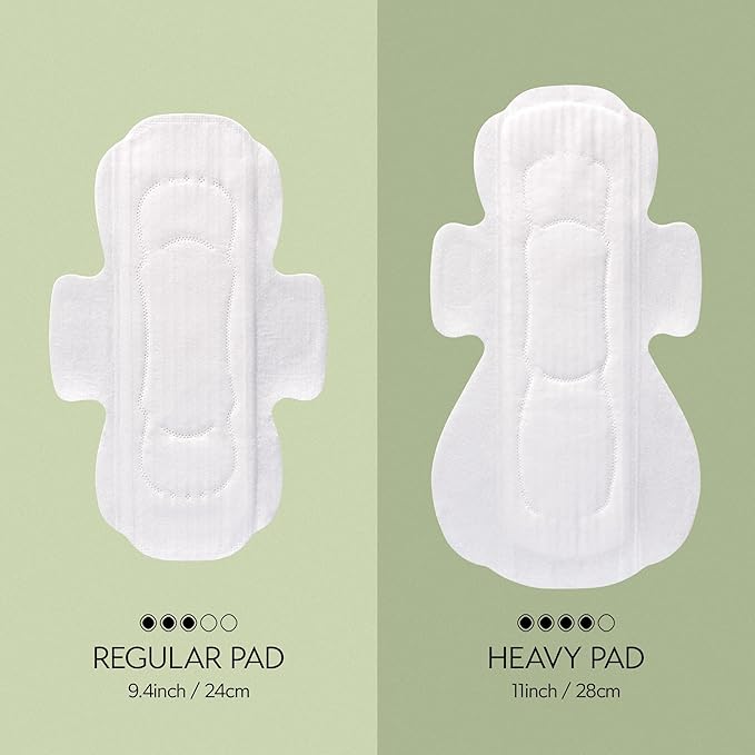 Truly Organic INERTIA Pads - The Prism with Wings for Women Heavy Absorbency (40 Count) - The Best Absorbency, NO Petroleum-Based microplastic, Chlorine, or Fragrance. (Pack of 4)