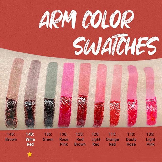 evpct Lip Tains Peel off, Peel off Lip Liner Tattoo Lip Stain Tint Gloss Marker Makeup, Long Lasting Waterproof 24 Hours Matte Finish Transfer-proof Pigmented Color Stay Lipsticks, 140 Taupe