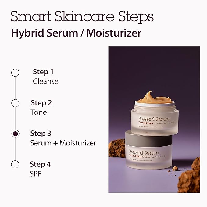 BLITHE Pressed Serum Chaga Mushroom - Advanced Skin Tightening Cream for Face, Face Tightening and Lifting Formula for a Natural Face Lift 1.68oz