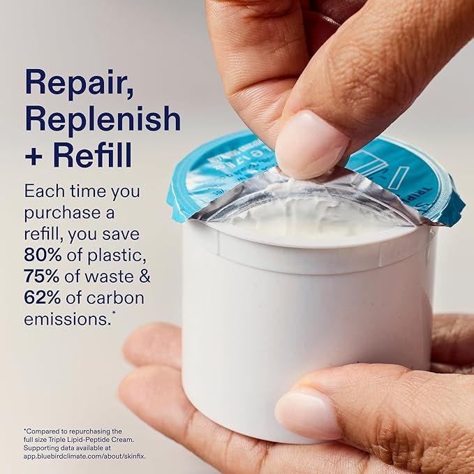 Skinfix Triple Lipid-Peptide Cream Mini - 0.5 oz - Rich Face Moisturizer to Instantly Hydrate & Restore Dry, Sensitive Skin - Non-Comedogenic, Fragrance Free, Vegan, Cruelty Free